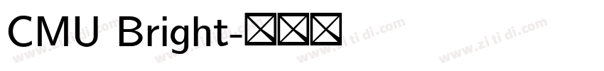CMU Bright字体转换